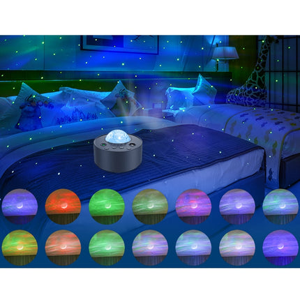 Revontuli-tähtiprojektori kaiuttimella ja kaukosäätimellä