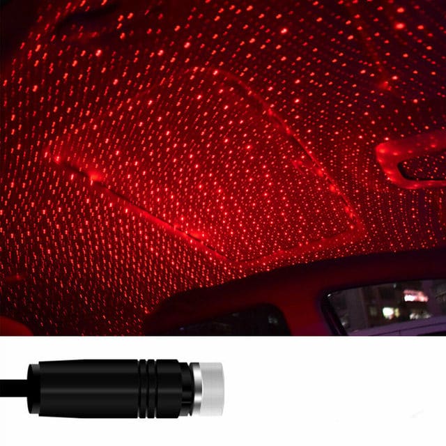 Taskukokoinen USB-tähtitaivasprojektori autoon
