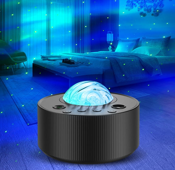 Revontuli-tähtiprojektori kaiuttimella ja kaukosäätimellä