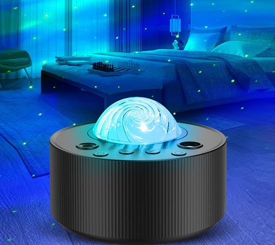 Revontuli-tähtiprojektori kaiuttimella ja kaukosäätimellä