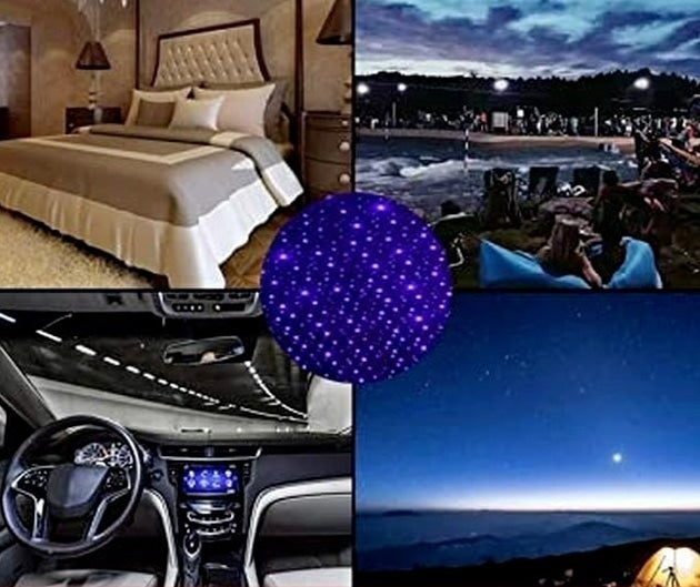 Taskukokoinen USB-tähtitaivasprojektori autoon