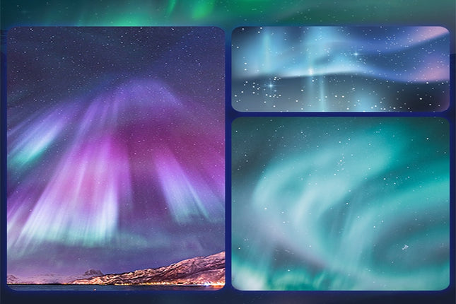 Revontuli-tähtiprojektori kaiuttimella ja kaukosäätimellä