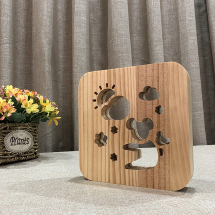 Puinen 3D koala yövalo lastenhuoneeseen