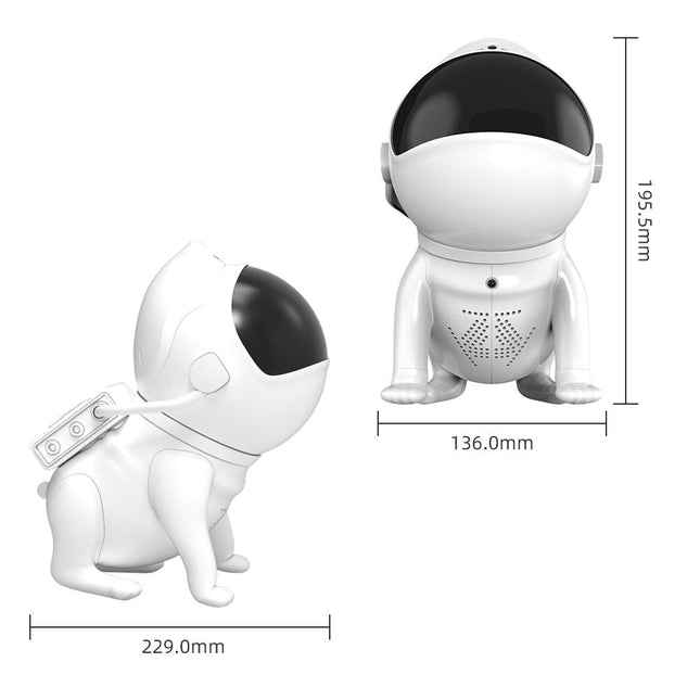 Astronautti galaksi-projektori lastenhuoneeseen