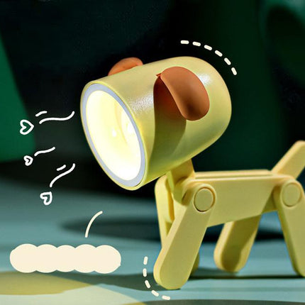 Taitettava söpö koira LED-pöytävalo