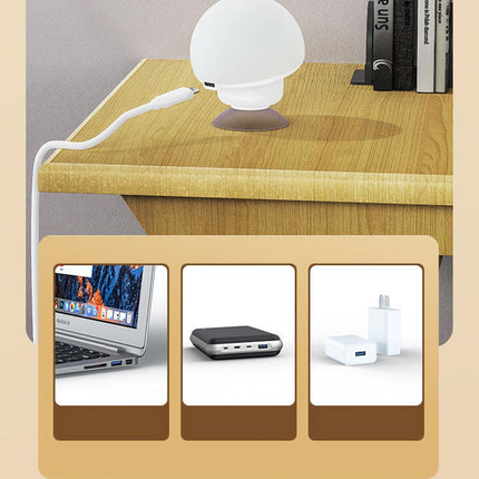 Sieni-yövalo seitsemällä eri värillä