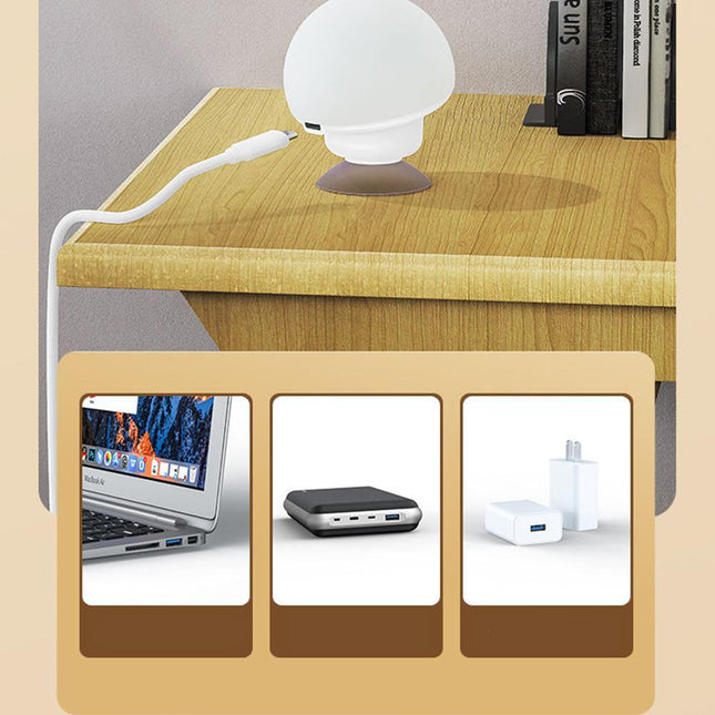 Sieni-yövalo seitsemällä eri värillä