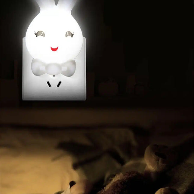 Jäniksenmuotoinen LED-yövalo pistorasiaan