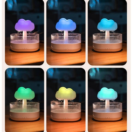 Pilvi-yövalo ja ilmankostutin yhdistelmä