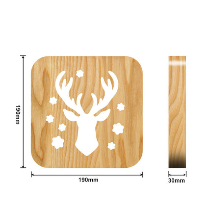 Puinen peura LED-lamppu USB-liitännällä