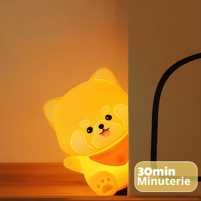 Kawaii-tyylinen silikoninen koira-yövalo