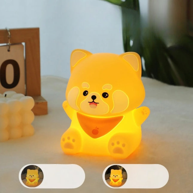 Kawaii-tyylinen silikoninen koira-yövalo