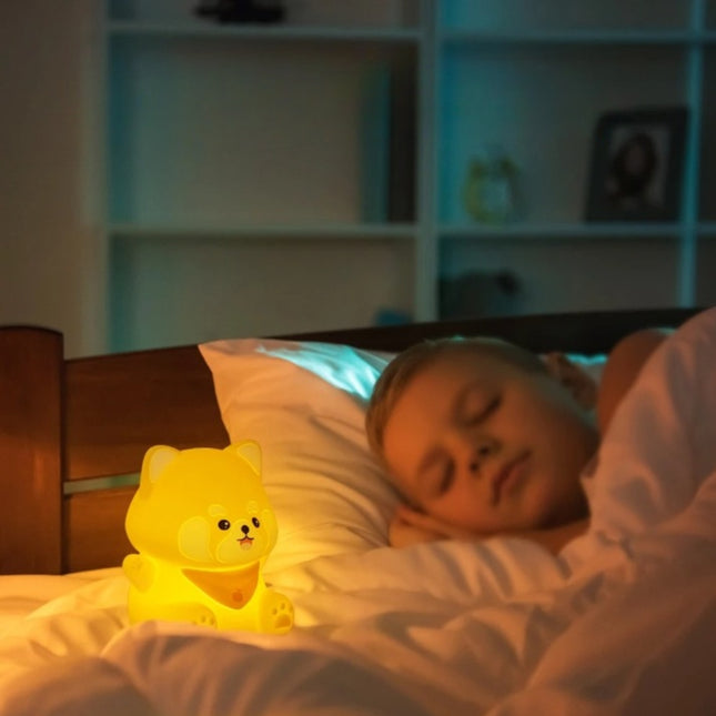 Kawaii-tyylinen silikoninen koira-yövalo