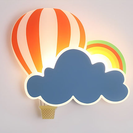 Kuumailmapallo ja pilvi seinävalo lapsille