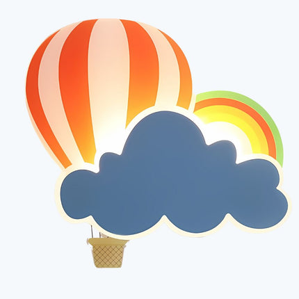 Kuumailmapallo ja pilvi seinävalo lapsille