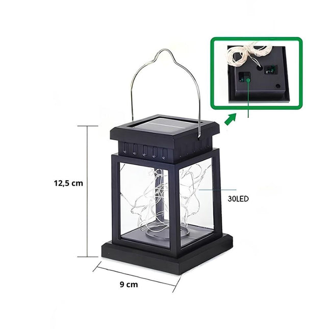 Aurinkokennolla toimiva kannettava lyhty-yövalo