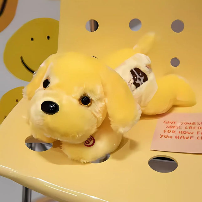 Valaiseva koira pehmolelu lapsille