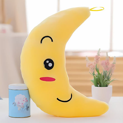 Kuunmuotoinen pehmolelu tyyny yövalolla