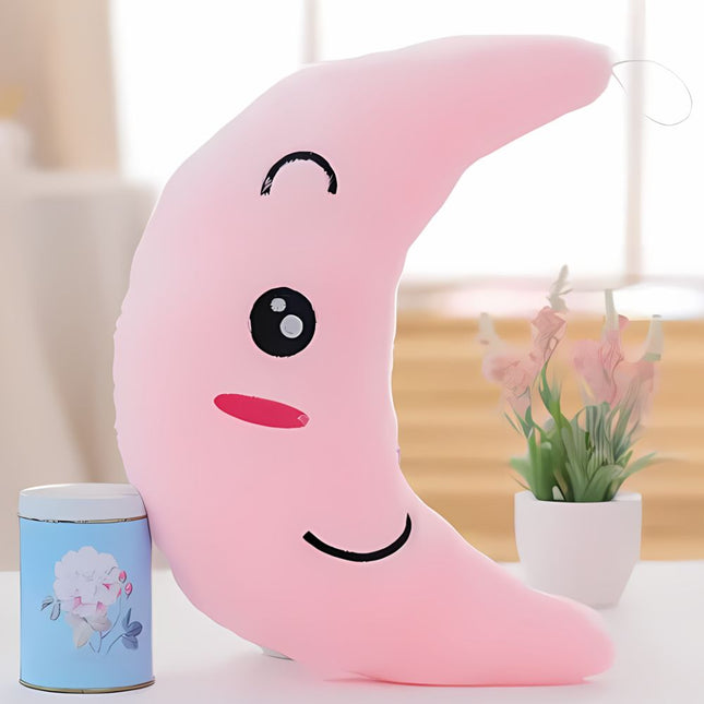 Kuunmuotoinen pehmolelu tyyny yövalolla