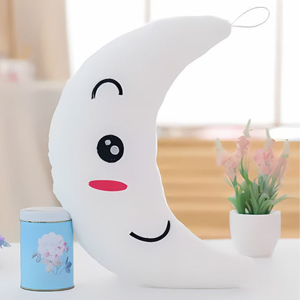 Kuunmuotoinen pehmolelu tyyny yövalolla