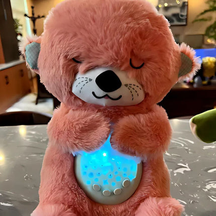 Nukkuva saukko pehmolelu yövalolla