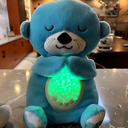 Nukkuva saukko pehmolelu yövalolla