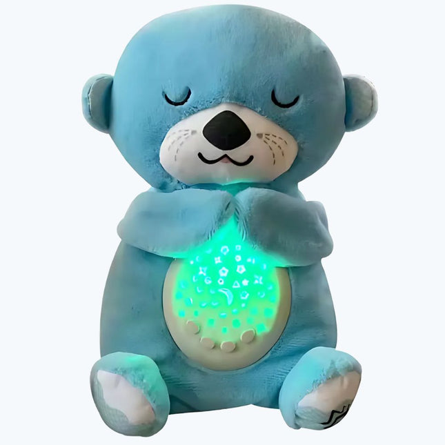 Nukkuva saukko pehmolelu yövalolla