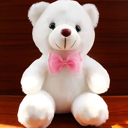 Valaiseva nallekarhu valkoinen tai vaaleanpunainen