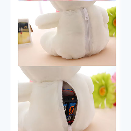 Valaiseva nallekarhu valkoinen tai vaaleanpunainen