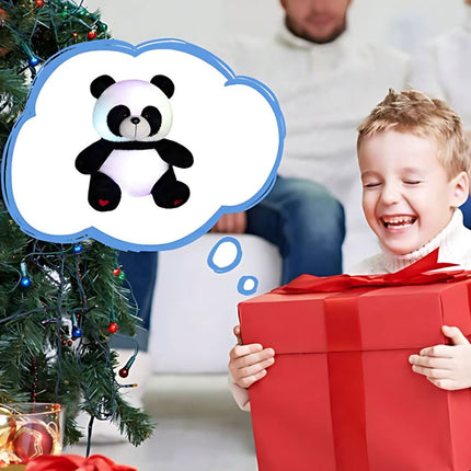 Valaiseva panda-pehmolelu yövalona