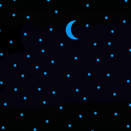 Pimeässä hohtavat seinätarrat tähdet kuu