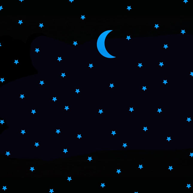 Pimeässä hohtavat seinätarrat tähdet kuu