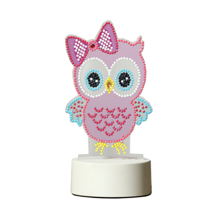 Tee-se-itse pöllö timanttimaalaus LED-yövalo