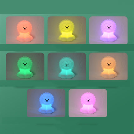 Silikoninen leijona-yövalo kosketustoiminnolla