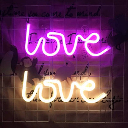Love-teksti LED-neonvalokyltti sisustukseen