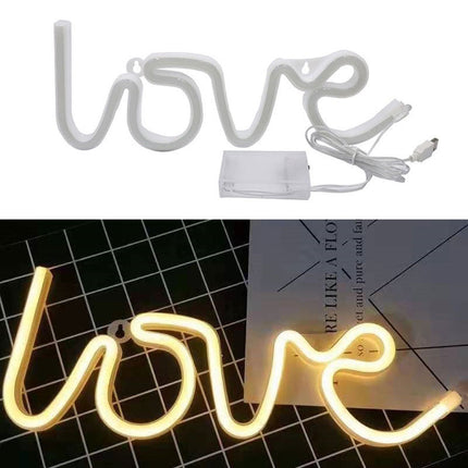 Love-teksti LED-neonvalokyltti sisustukseen