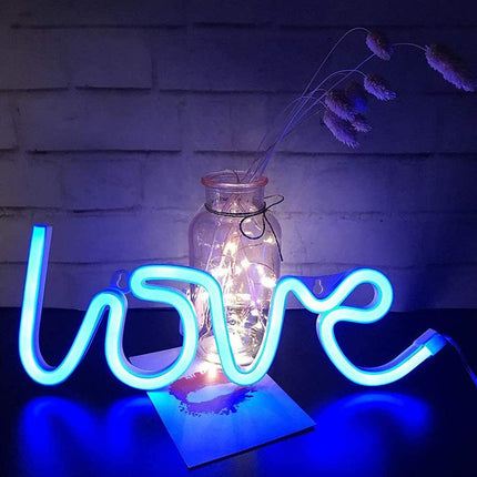 Love-teksti LED-neonvalokyltti sisustukseen