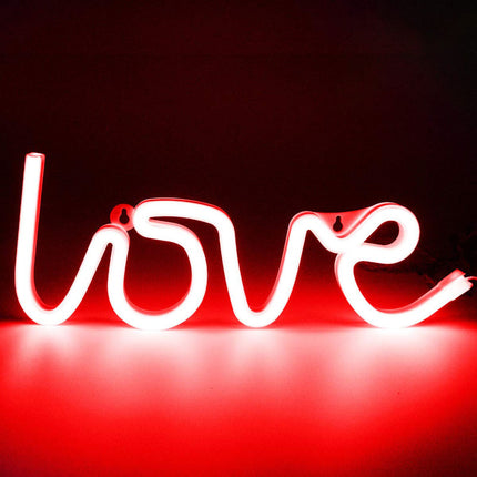 Love-teksti LED-neonvalokyltti sisustukseen