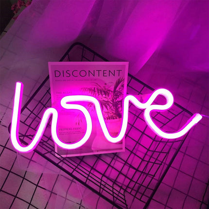 Love-teksti LED-neonvalokyltti sisustukseen