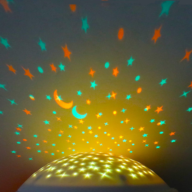 Soiva pehmokarhu yövalo-projektorilla