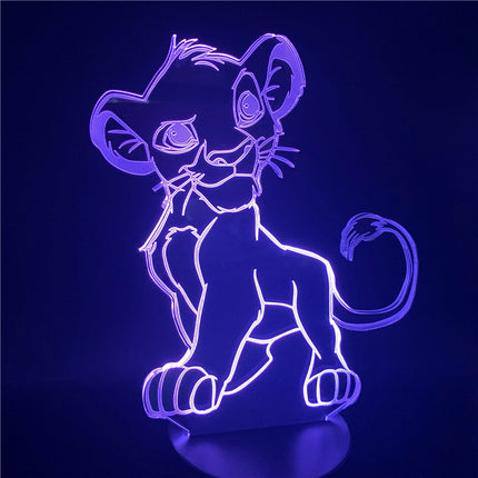 Simba 3D LED-lamppu lastenhuoneeseen