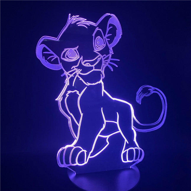 Simba 3D LED-lamppu lastenhuoneeseen