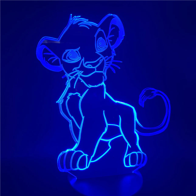 Simba 3D LED-lamppu lastenhuoneeseen