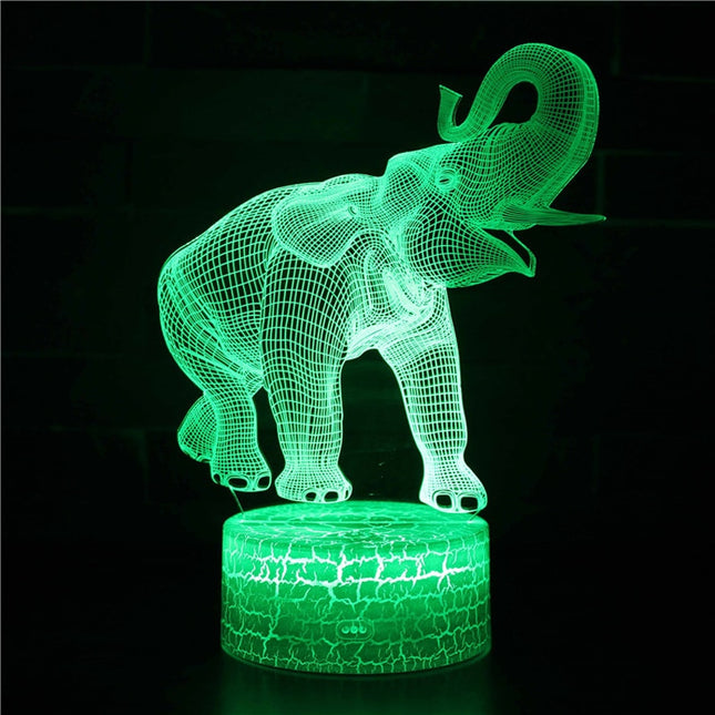 Norsu 3D LED-illuusiolamppu