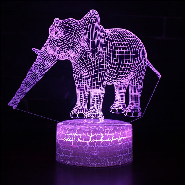 Norsu 3D LED-illuusiolamppu