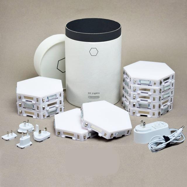 Modulaariset kuusikulmio LED-seinävalot kosketuksella