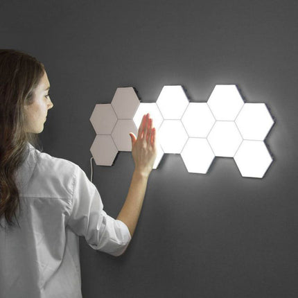 Modulaariset kuusikulmio LED-seinävalot kosketuksella