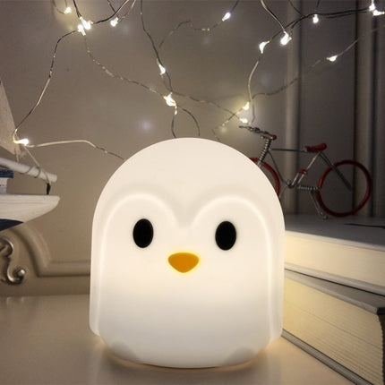 Pingviini LED-yövalo silikonia kosketusanturilla