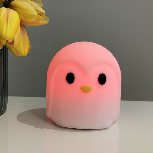 Pingviini LED-yövalo silikonia kosketusanturilla