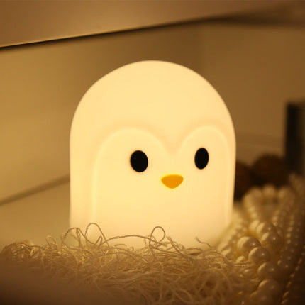Pingviini LED-yövalo silikonia kosketusanturilla